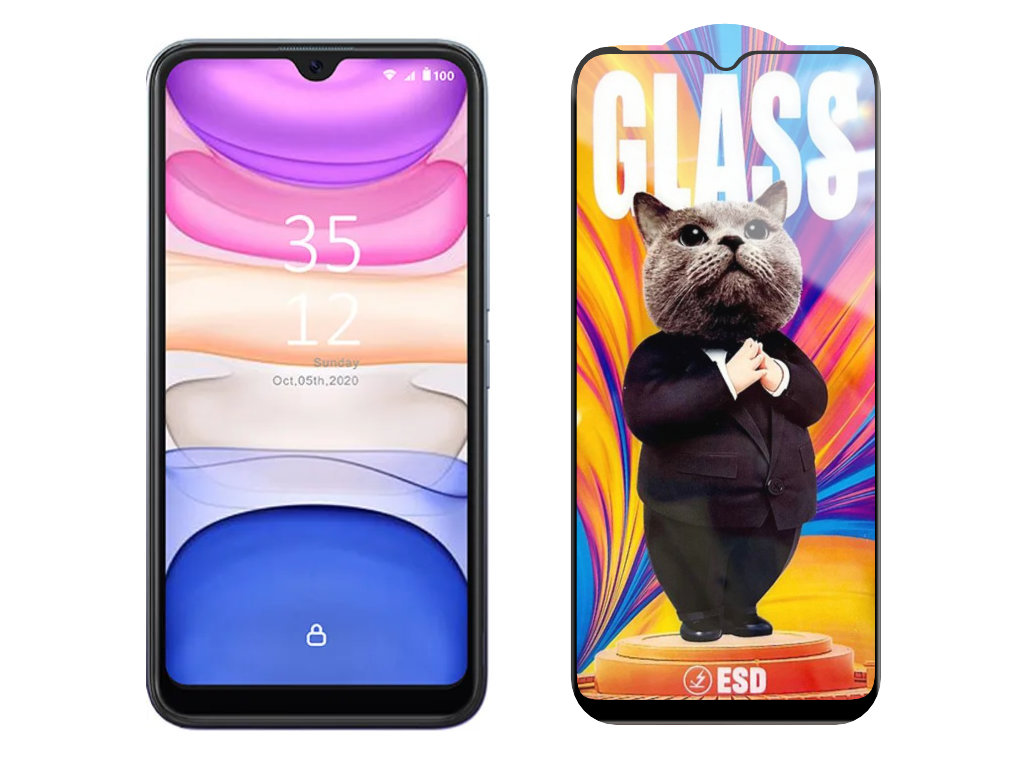 Levně 3D Ochranné tvrzené sklo na itel A48 - Mr. Cat ESD