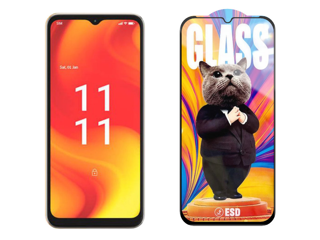 Levně 3D Ochranné tvrzené sklo na Lava Blaze Pro - Mr. Cat ESD
