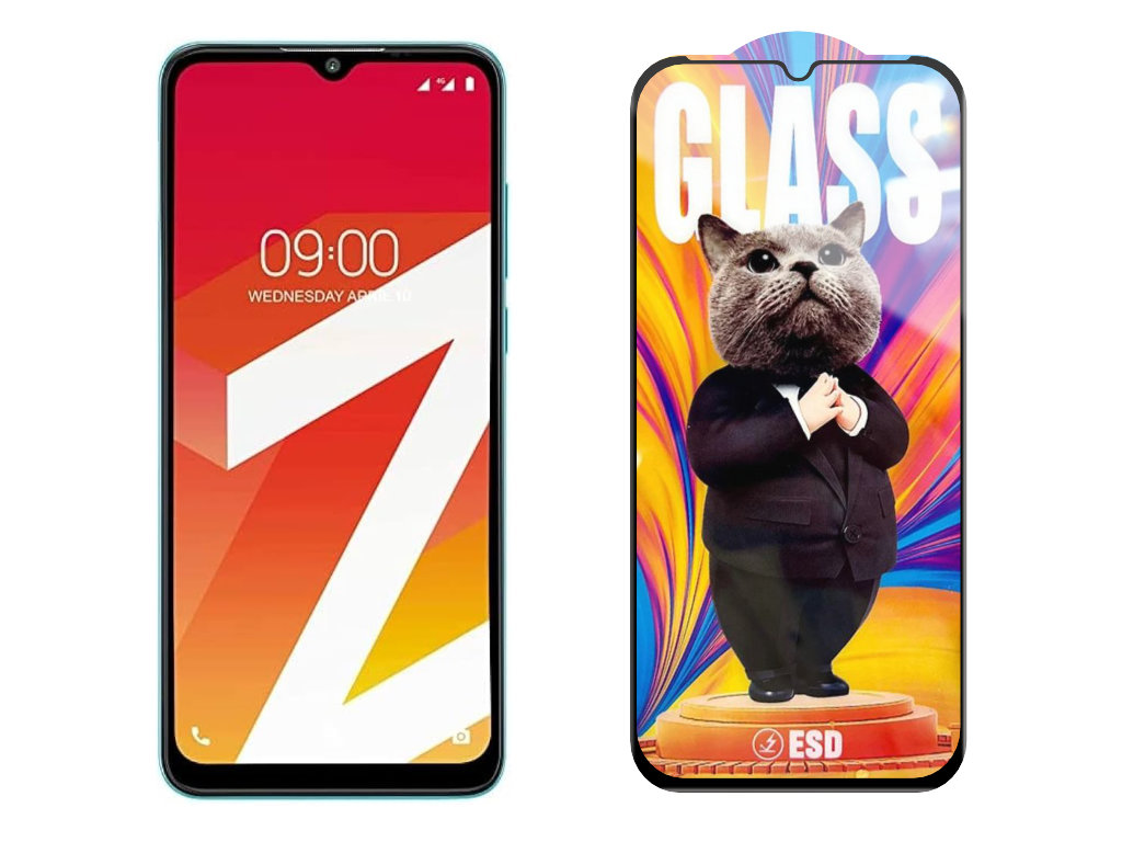 Levně 3D Ochranné tvrzené sklo na Lava Z2 - Mr. Cat ESD