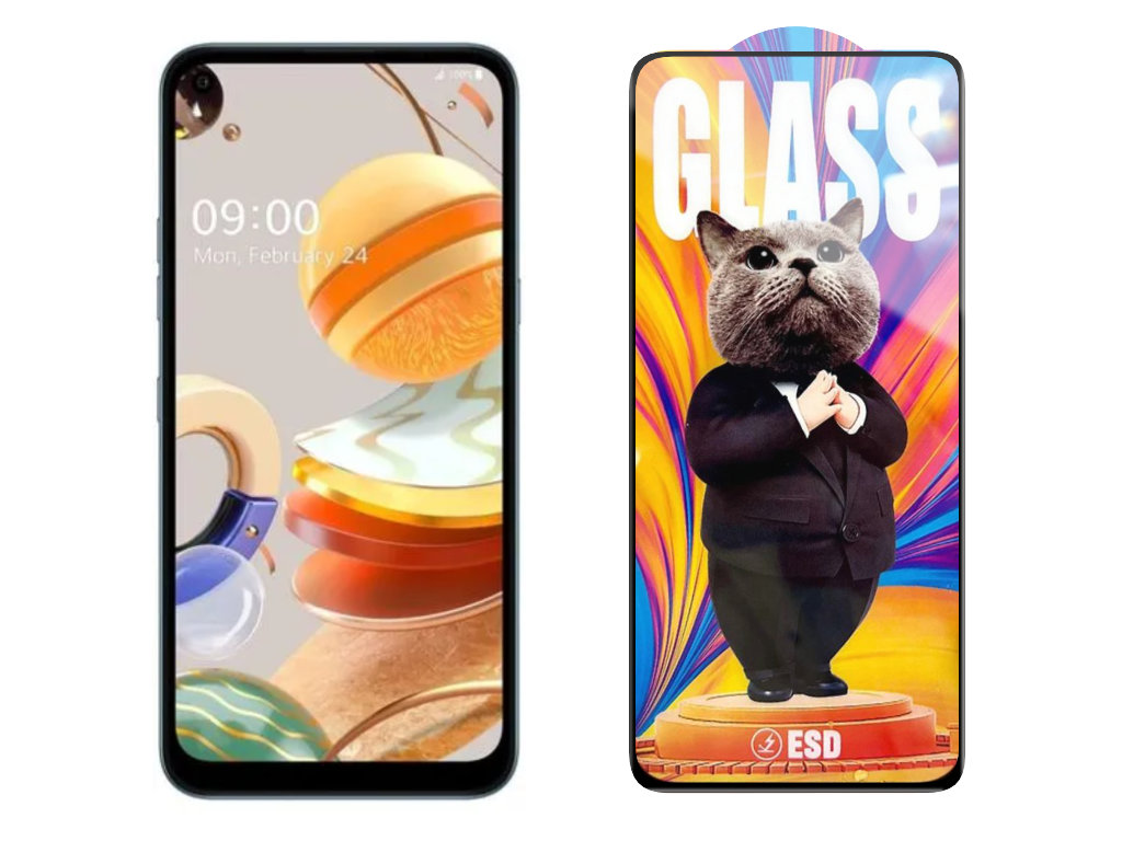 Levně 3D Ochranné tvrzené sklo na LG K61 - Mr. Cat ESD