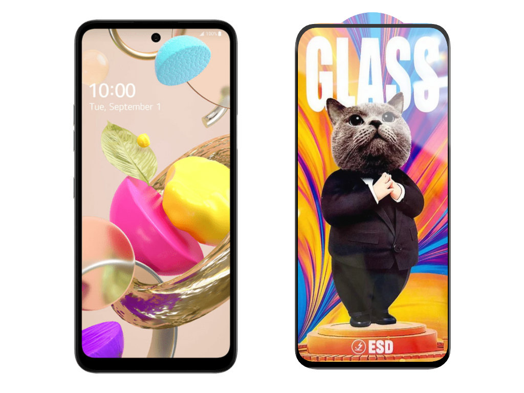 Levně 3D Ochranné tvrzené sklo na LG Q52 - Mr. Cat ESD