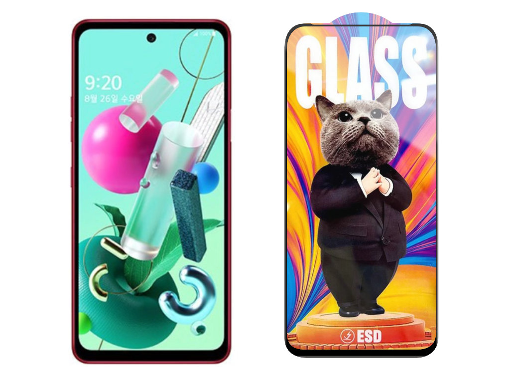 Levně 3D Ochranné tvrzené sklo na LG Q92 5G - Mr. Cat ESD