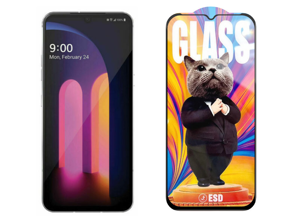 Levně 3D Ochranné tvrzené sklo na LG V60 ThinQ 5G - Mr. Cat ESD