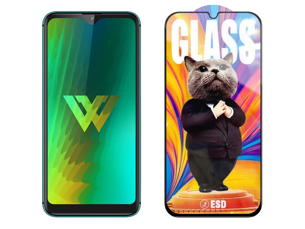 Levně 3D Ochranné tvrzené sklo na LG W30 - Mr. Cat ESD
