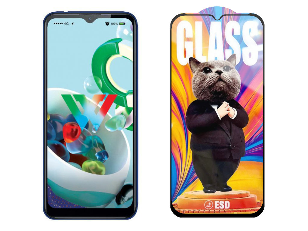 Levně 3D Ochranné tvrzené sklo na LG W31+ - Mr. Cat ESD