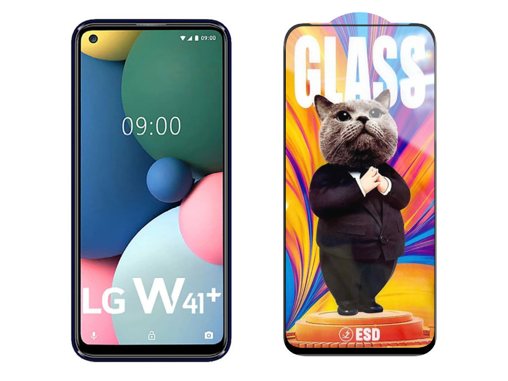 Levně 3D Ochranné tvrzené sklo na LG W41+ - Mr. Cat ESD