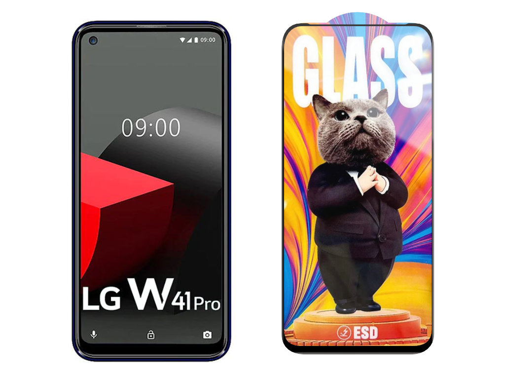 Levně 3D Ochranné tvrzené sklo na LG W41 Pro - Mr. Cat ESD