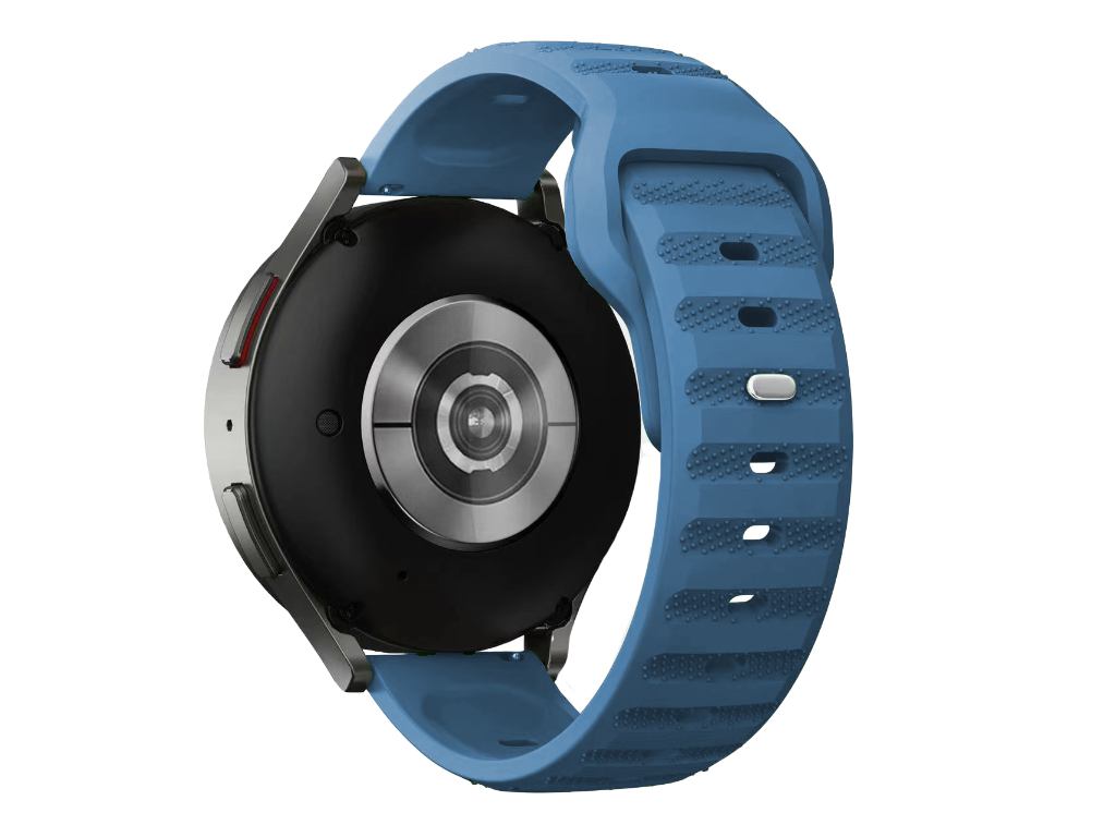 Perforovaný strukturovaný řemínek 20mm Barva: Modro-Šedá