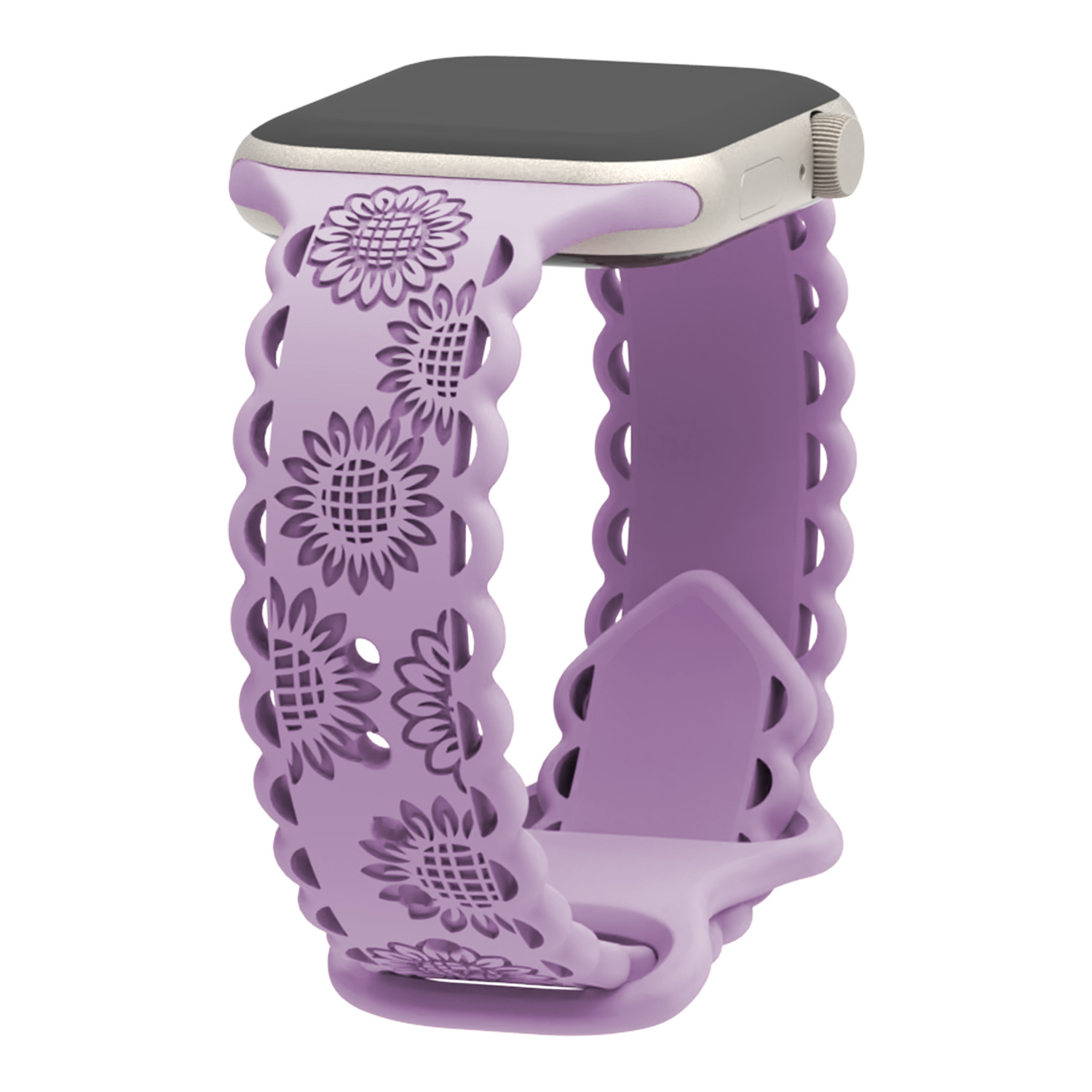 Perforované slunečnice řemínek pro Apple Watch 42/44/45/46/49mm Barva: Lila