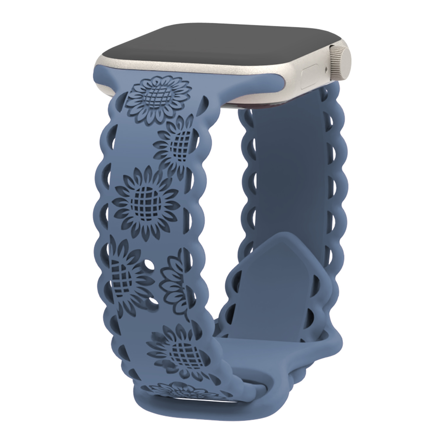 Perforované slunečnice řemínek pro Apple Watch 42/44/45/46/49mm Barva: Modro-Šedá
