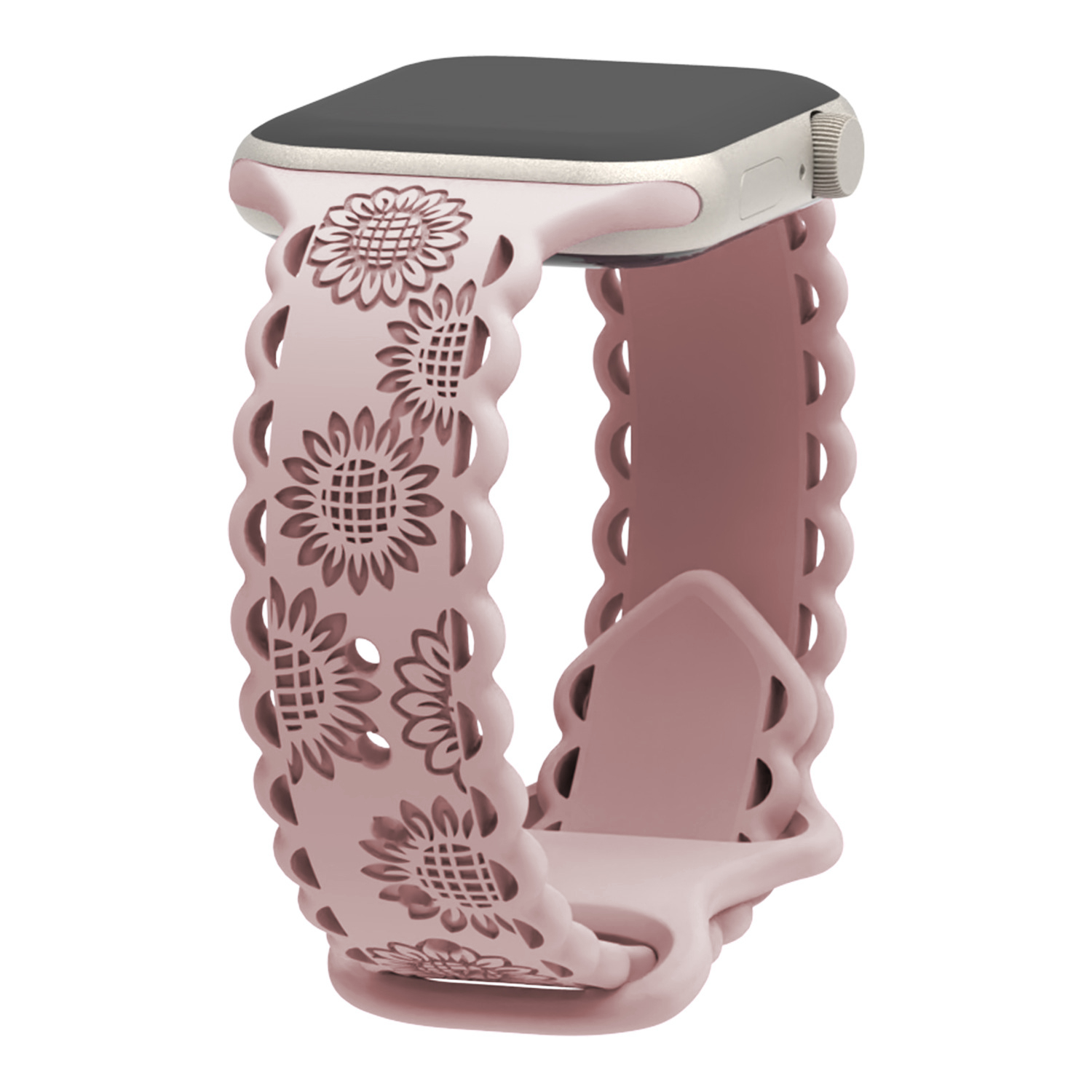 Perforované slunečnice řemínek pro Apple Watch 42/44/45/46/49mm Barva: Starorůžová