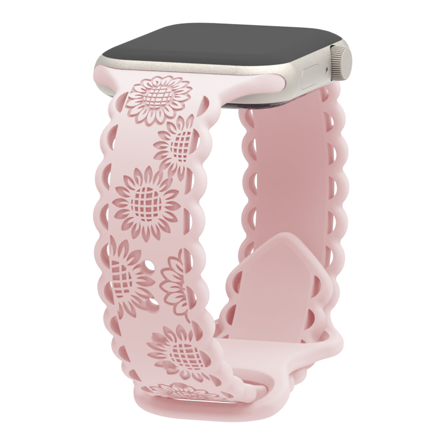 Perforované slunečnice řemínek pro Apple Watch 42/44/45/46/49mm Barva: Světle Růžová