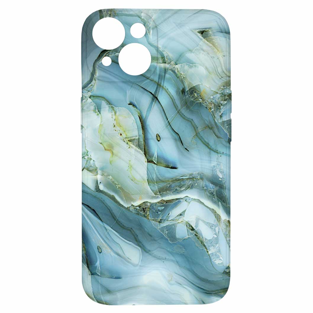 Levně Kryt Modro šedý mramor pro iPhone 15