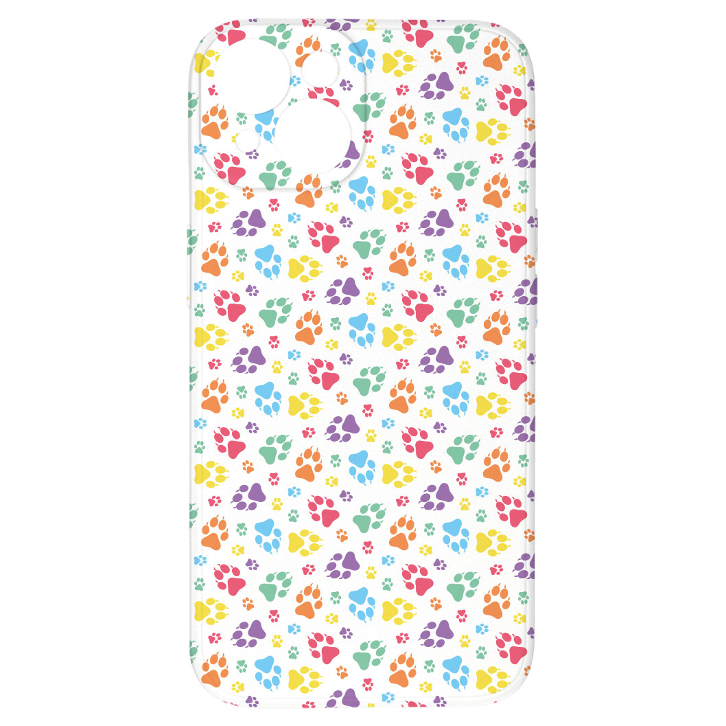 Levně Kryt Barevné tlapičky pro iPhone 15 Plus