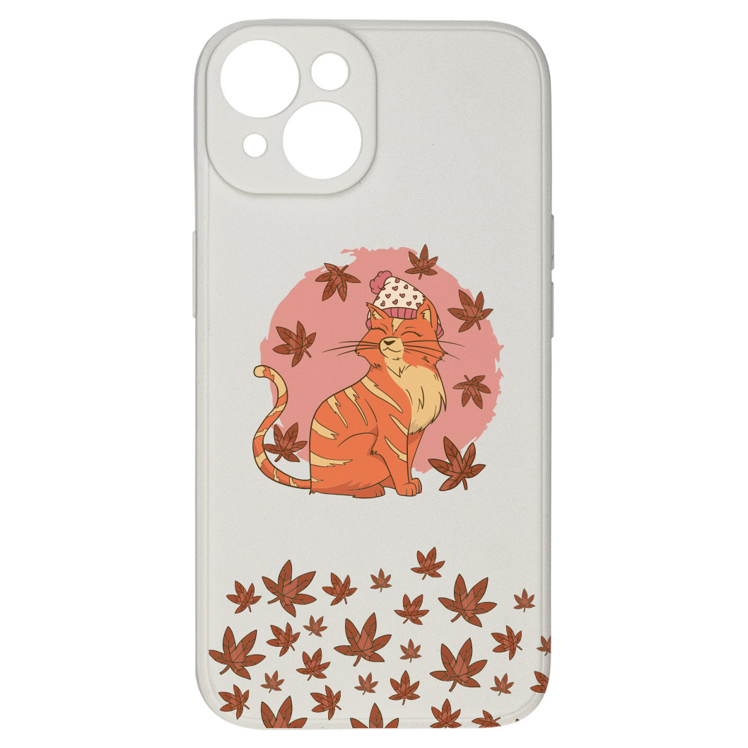 Kryt Kočka v listí pro iPhone 15 Plus