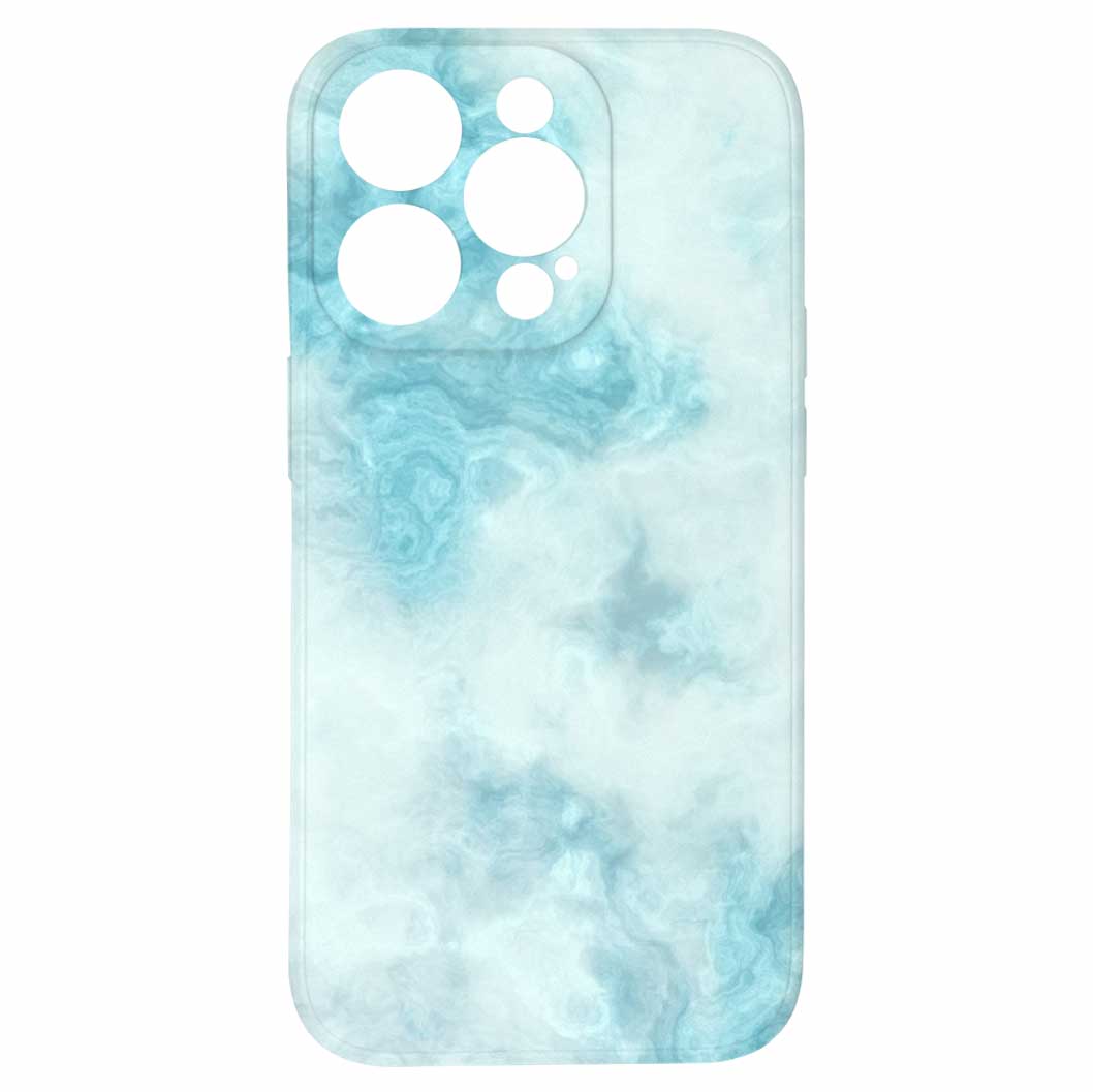 Levně Kryt Světle modrý mramor pro iPhone 15 Pro