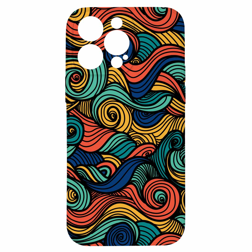 Levně Kryt Barevné vlny pro iPhone 15 Pro Max