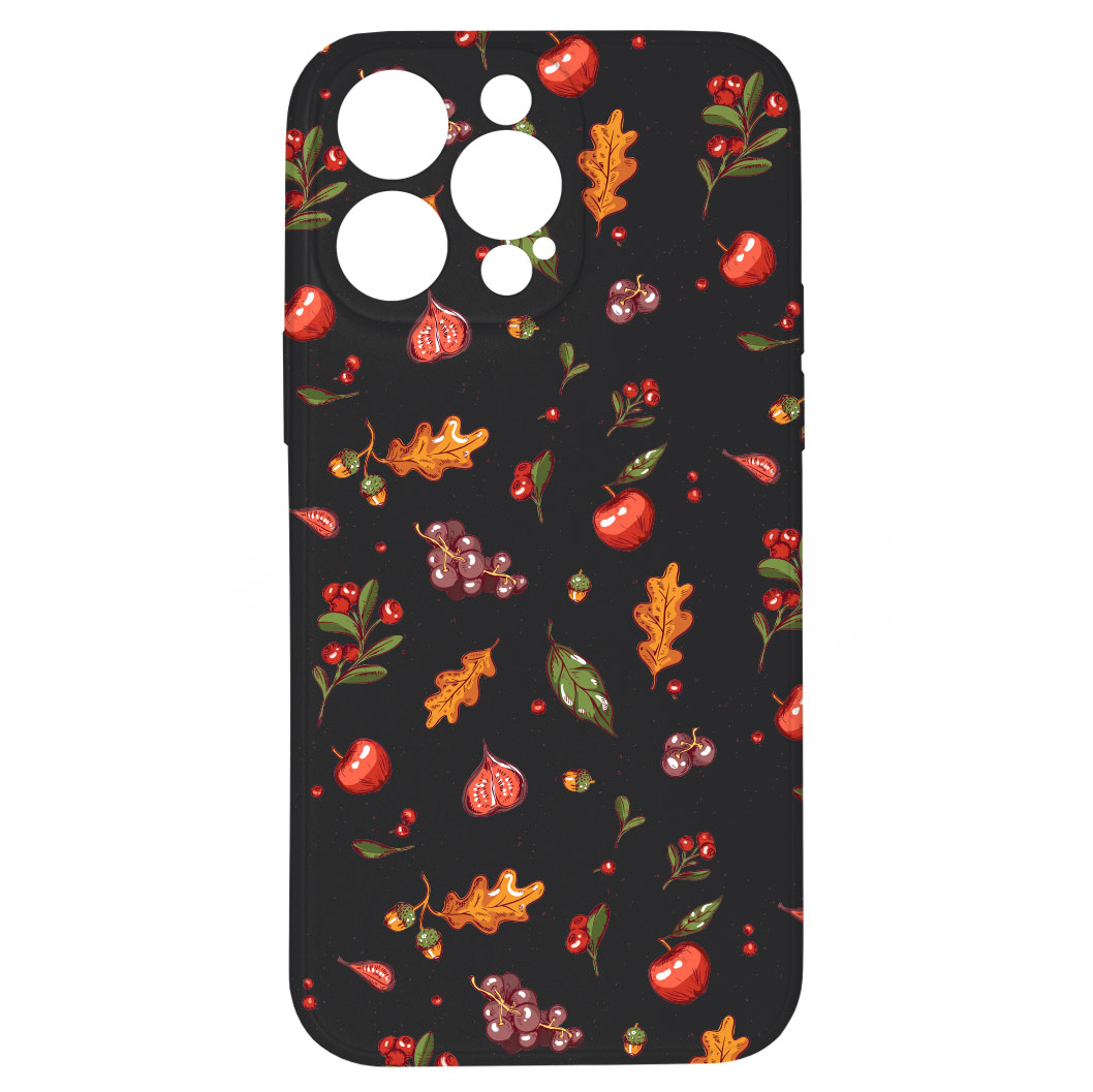 Levně Kryt Podzimní nadílka černý pro iPhone 15 Pro Max