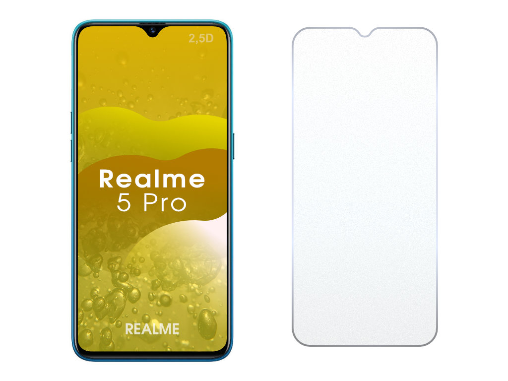 Levně 2.5D Ochranné tvrzené sklo na Realme 5 Pro