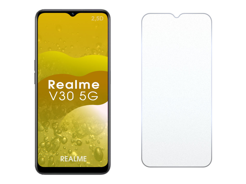 Levně 2.5D Ochranné tvrzené sklo na Realme V30 5G