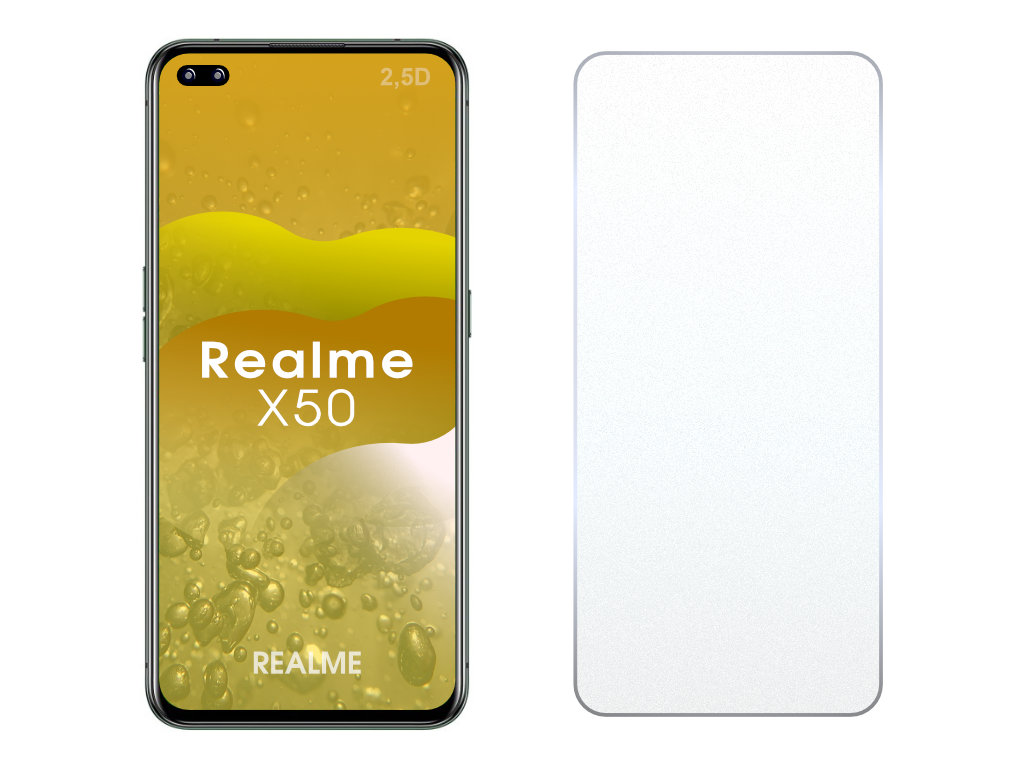 Levně 2.5D Ochranné tvrzené sklo na Realme X50