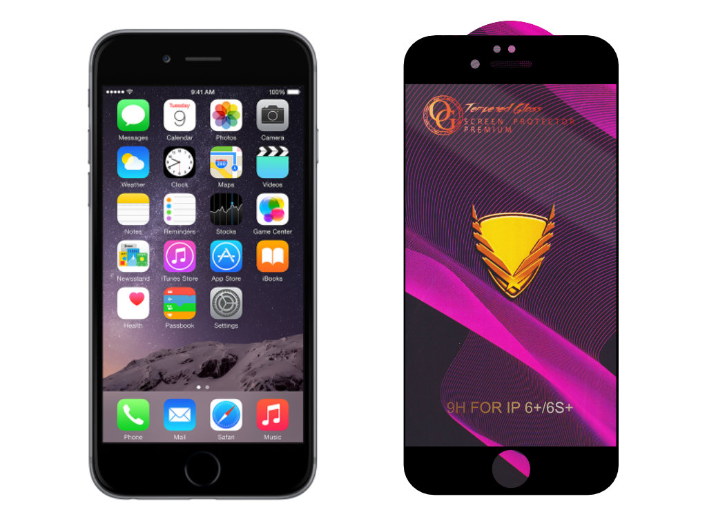 Levně 3D Ochranné tvrzené sklo na iPhone 6+/6S+