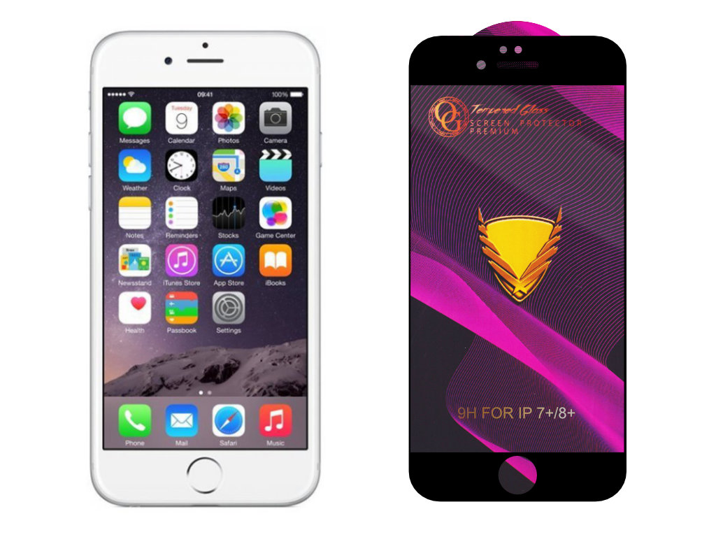 Levně 3D Ochranné tvrzené sklo na iPhone 7+/8+