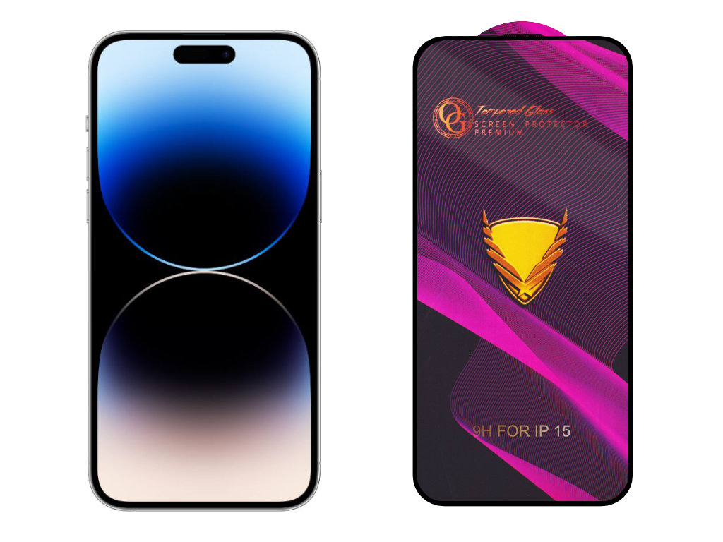3D Ochranné tvrzené sklo na iPhone 15