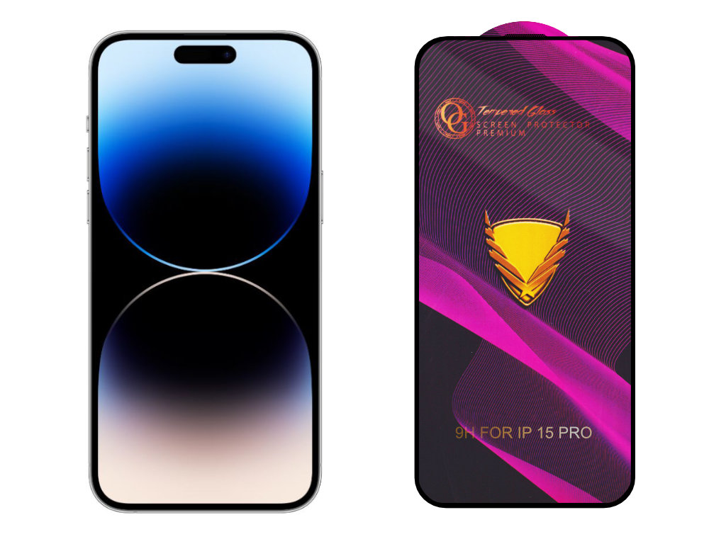 3D Ochranné tvrzené sklo na iPhone 15 Pro