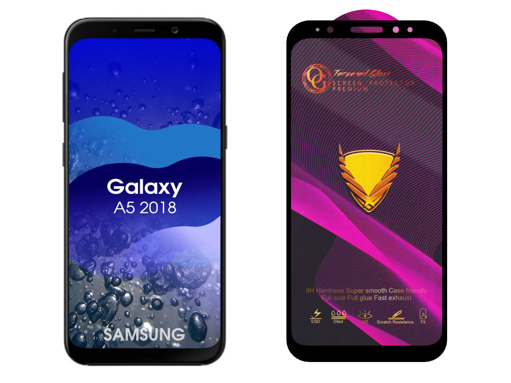 Levně 3D Ochranné tvrzené sklo na Samsung Galaxy A5 2018