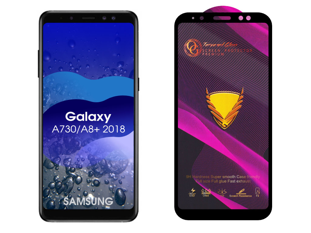 3D Ochranné tvrzené sklo na Samsung Galaxy A730/A8 Plus 2018