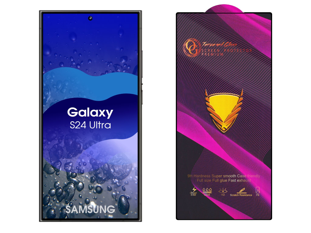 3D Ochranné tvrzené sklo na Samsung Galaxy S24 Ultra
