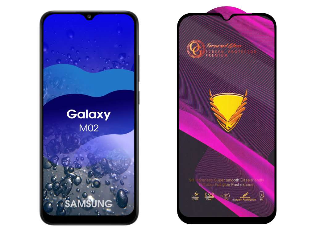 Levně 3D Ochranné tvrzené sklo na Samsung Galaxy M02