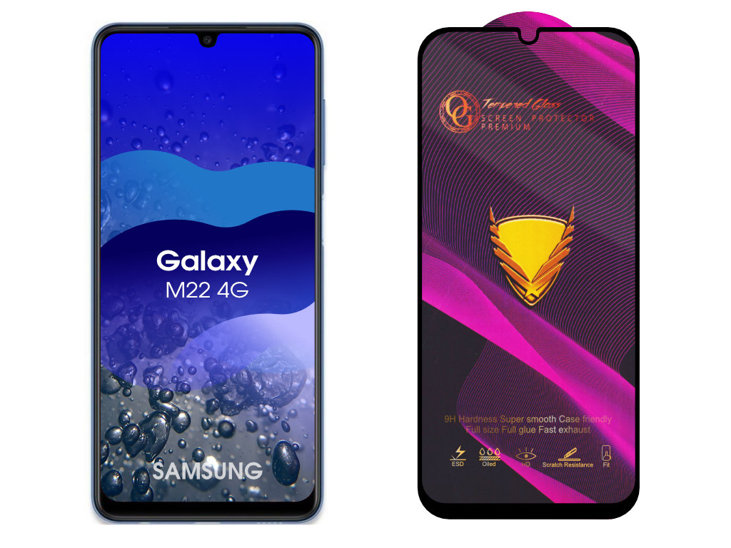 Levně 3D Ochranné tvrzené sklo na Samsung Galaxy M22 4G