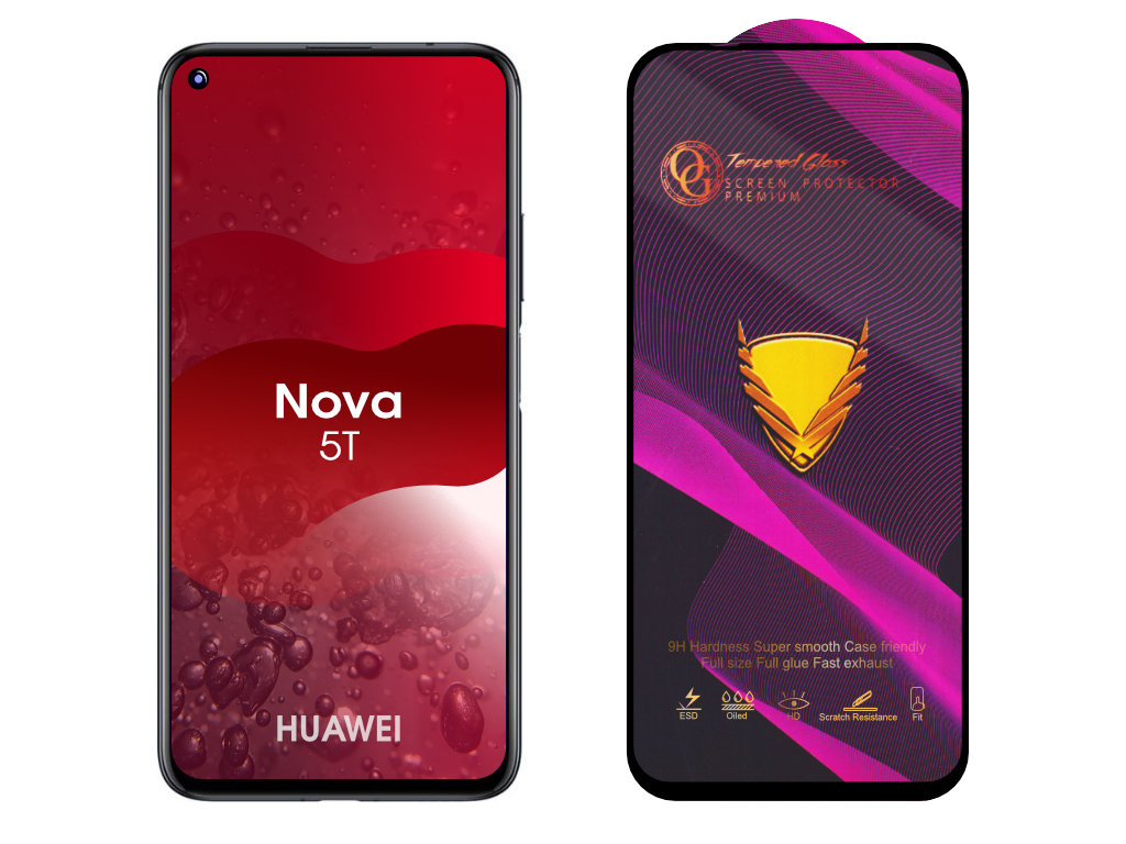 Levně 3D Ochranné tvrzené sklo na Huawei Nova 5T