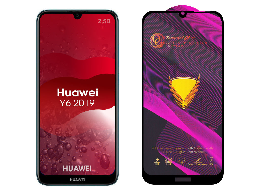 Levně 3D Ochranné tvrzené sklo na Huawei Y6 2019