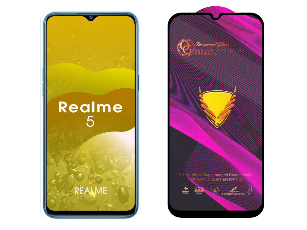 Levně 3D Ochranné tvrzené sklo na Realme 5