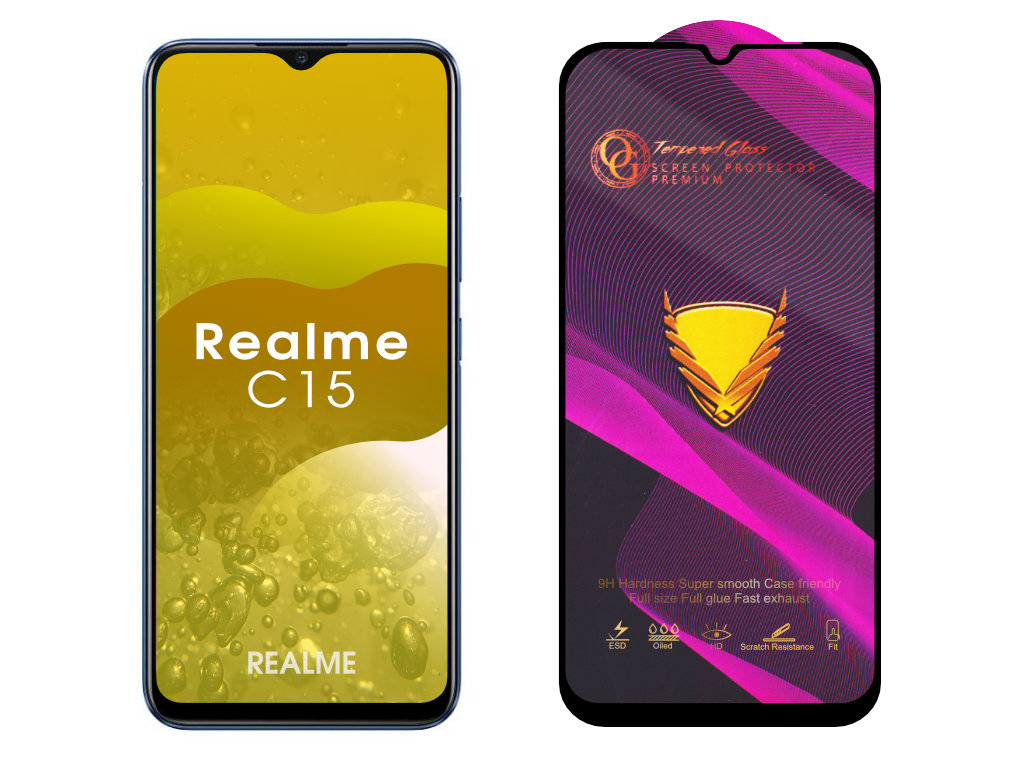 Levně 3D Ochranné tvrzené sklo na Realme C15