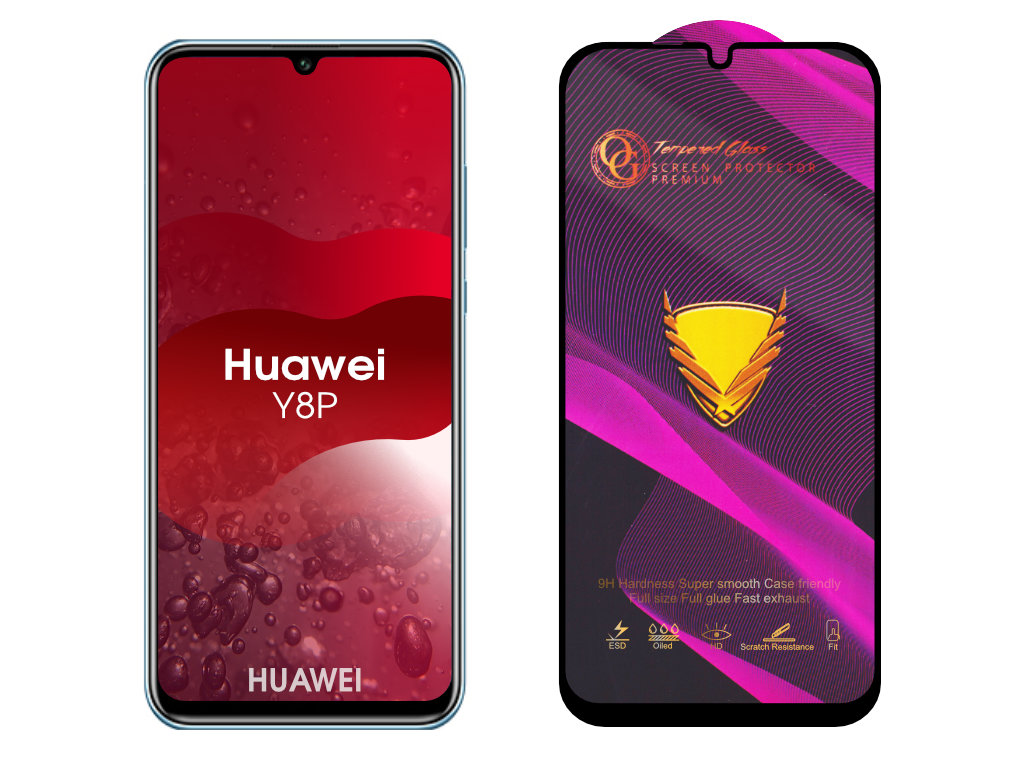 Levně 3D Ochranné tvrzené sklo na Huawei Y8P
