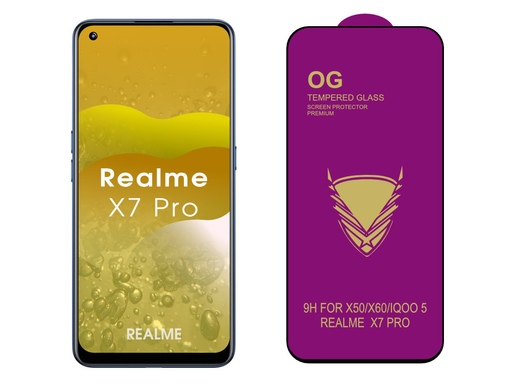 Levně 3D Ochranné tvrzené sklo na Realme X7 Pro
