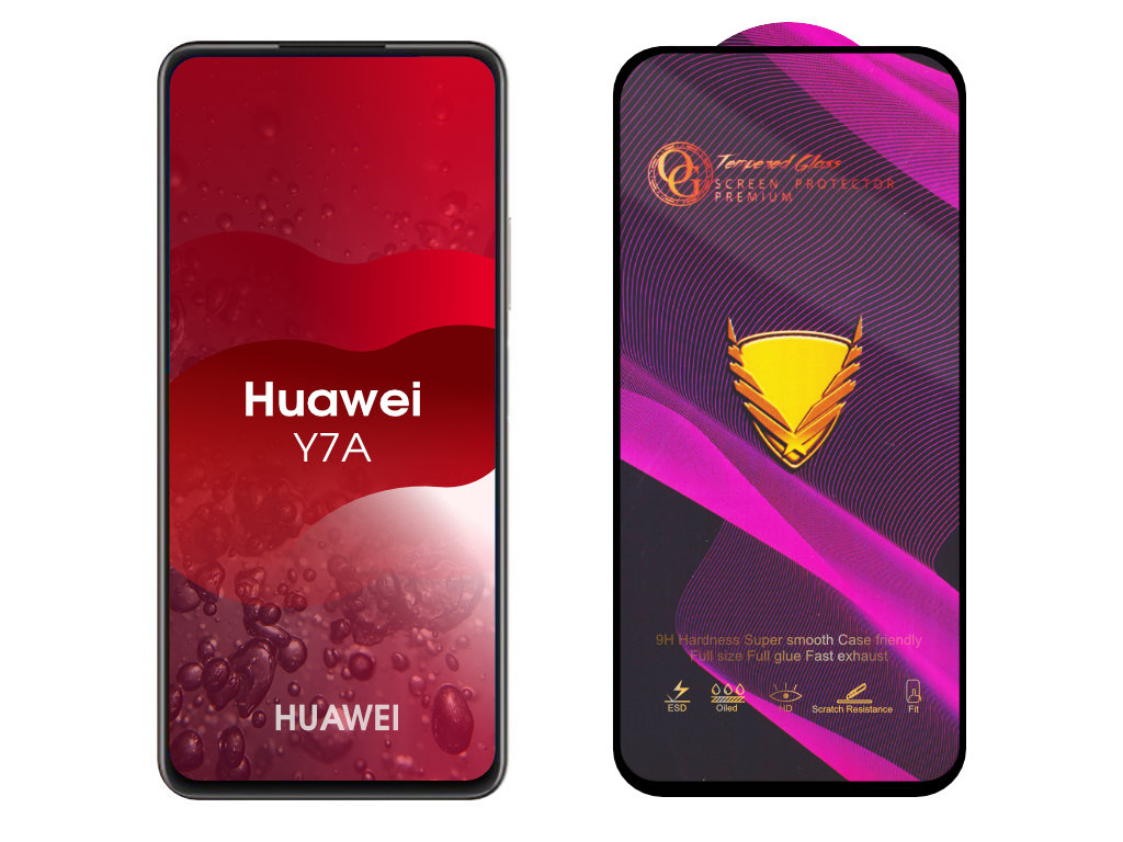 3D Ochranné tvrzené sklo na Huawei Y7A