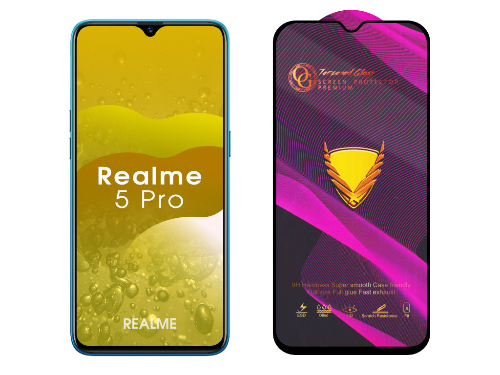 Levně 3D Ochranné tvrzené sklo na Realme 5 Pro