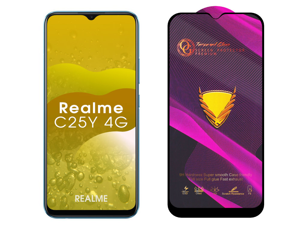 Levně 3D Ochranné tvrzené sklo na Realme C25Y