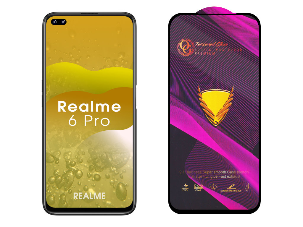 3D Ochranné tvrzené sklo na Realme 6 Pro