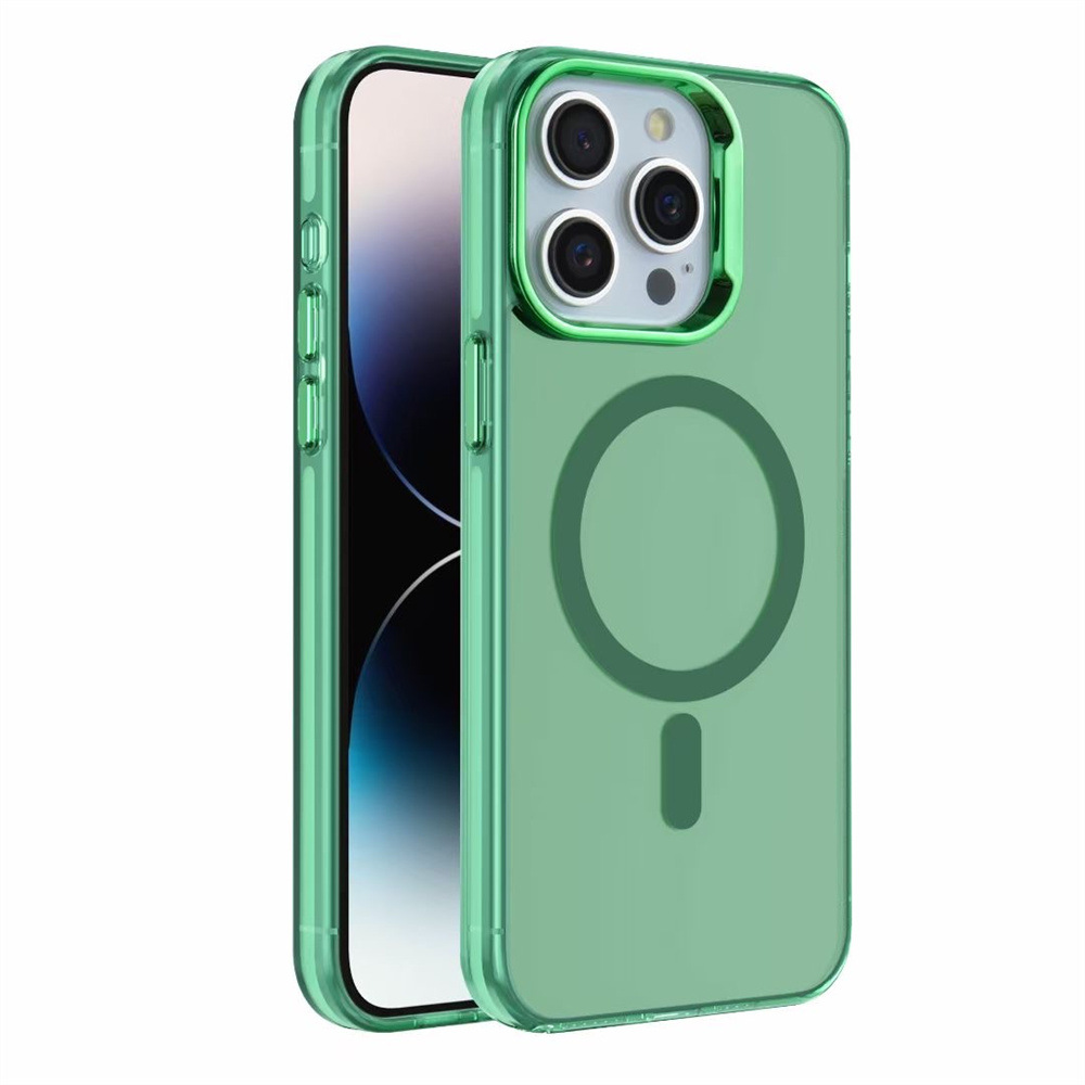 Levně Magsafe zelený kryt pro iPhone 14 Pro Max
