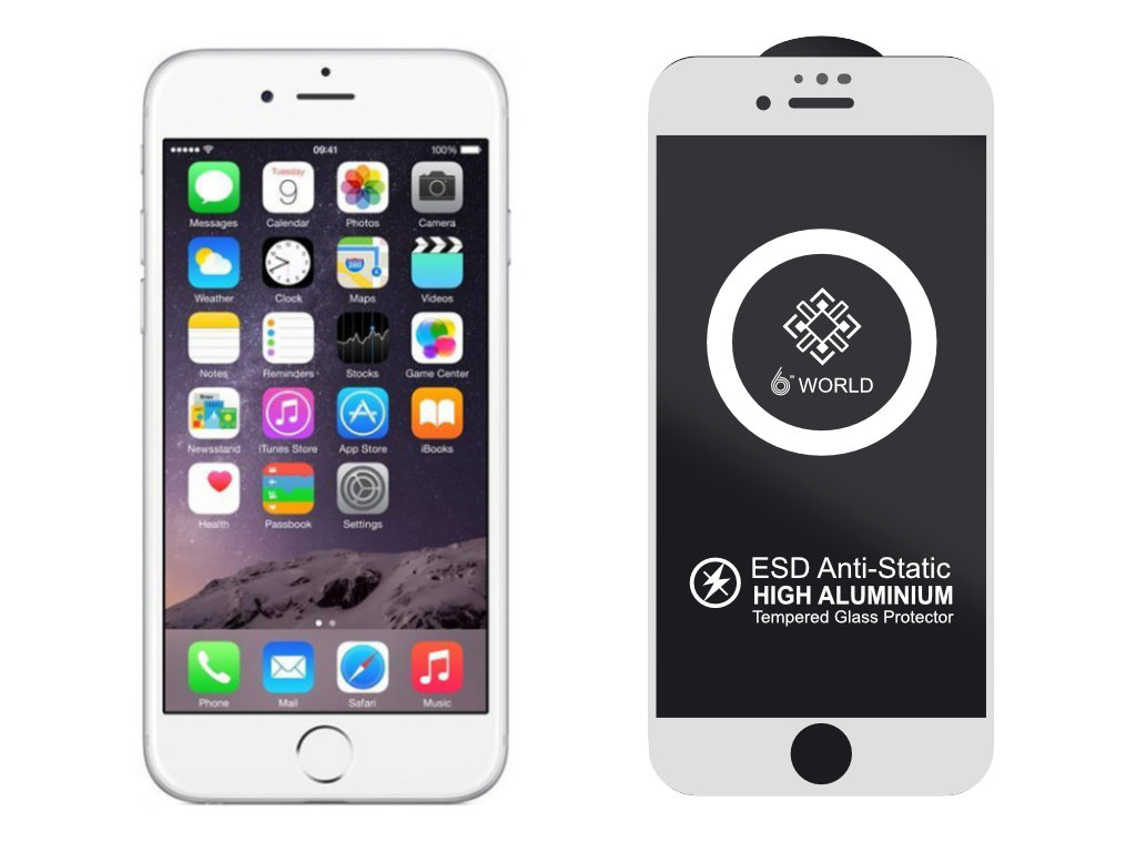 Levně ESD 3D Ochranné tvrzené sklo bílé na iPhone 7+/8+