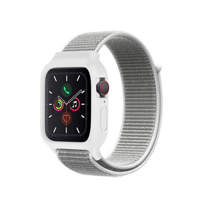 Nylonový set 2v1 pro Apple Watch 42/44/45mm Barevná varianta: Bílo-Šedá