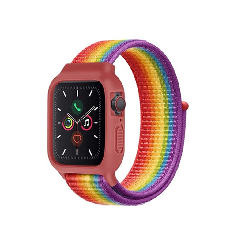 Levně Nylonový set 2v1 pro Apple Watch 38/40/41mm Barevná varianta: Duhová