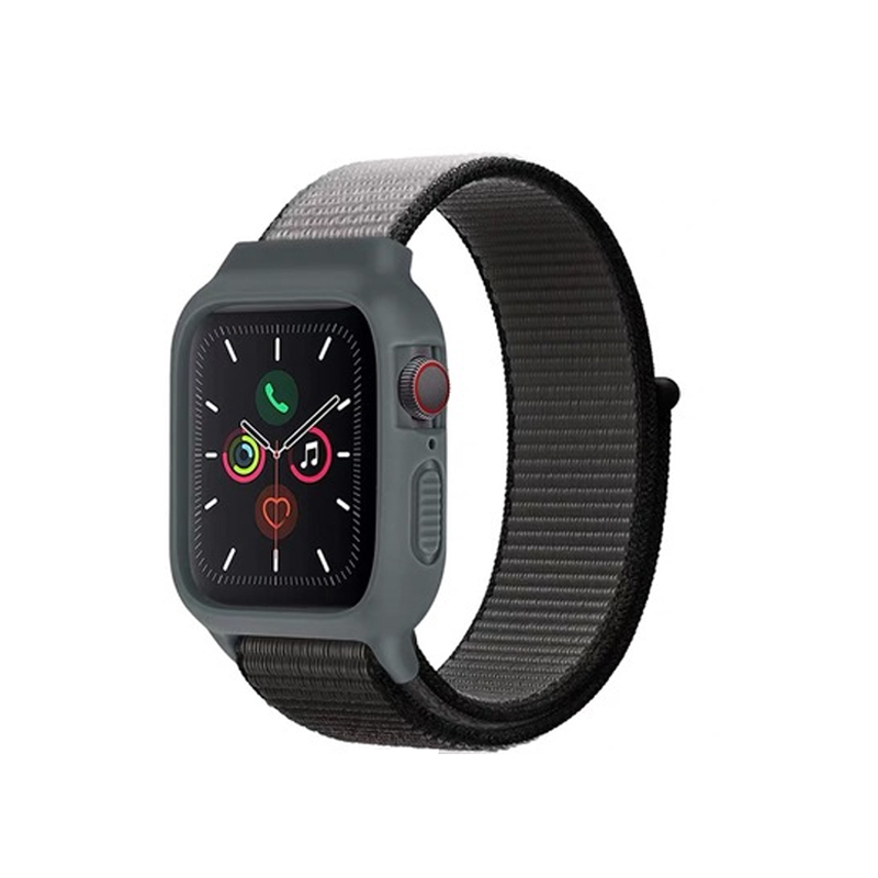 Levně Nylonový set 2v1 pro Apple Watch 38/40/41mm Barevná varianta: Černo-Šedá