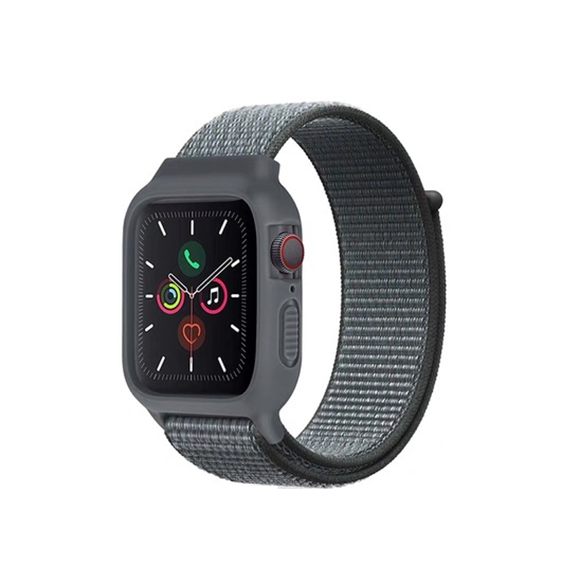 Levně Nylonový set 2v1 pro Apple Watch 38/40/41mm Barevná varianta: Šedo-Stříbrná
